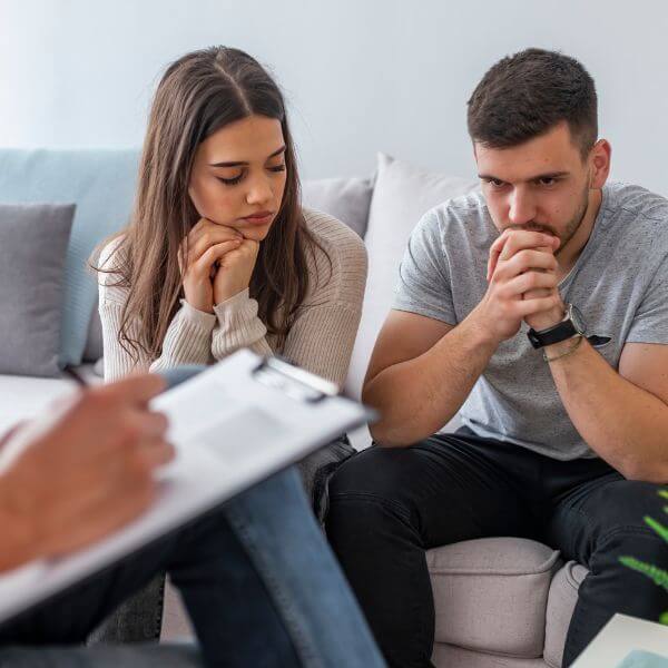 Couple having debt counselling