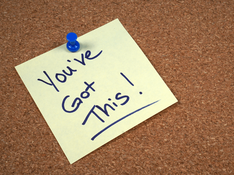 Post-it note saying you've got this
